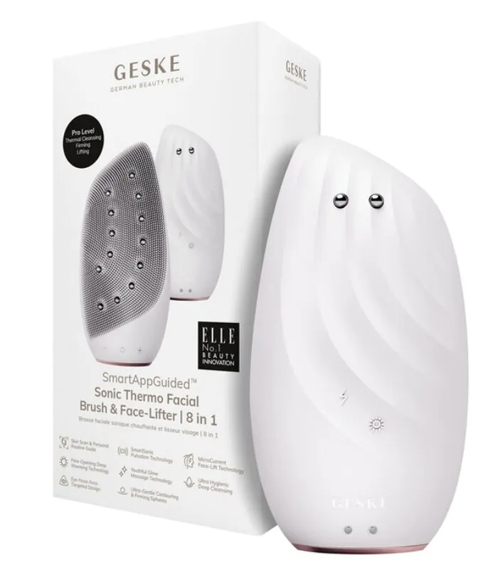 Geske Sonic Thermo Facial Brush & Face-Lifter 8in1 Soniczna szczoteczka & lifting twarzy Starlight