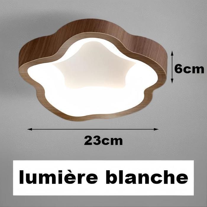 Plafoniera a LED moderna WOTTES in noce - Lampada da soffitto a forma di fiore, luce bianca fredda, 14W, per corridoio e bagno - 2 pezzi, diametro 23 cm