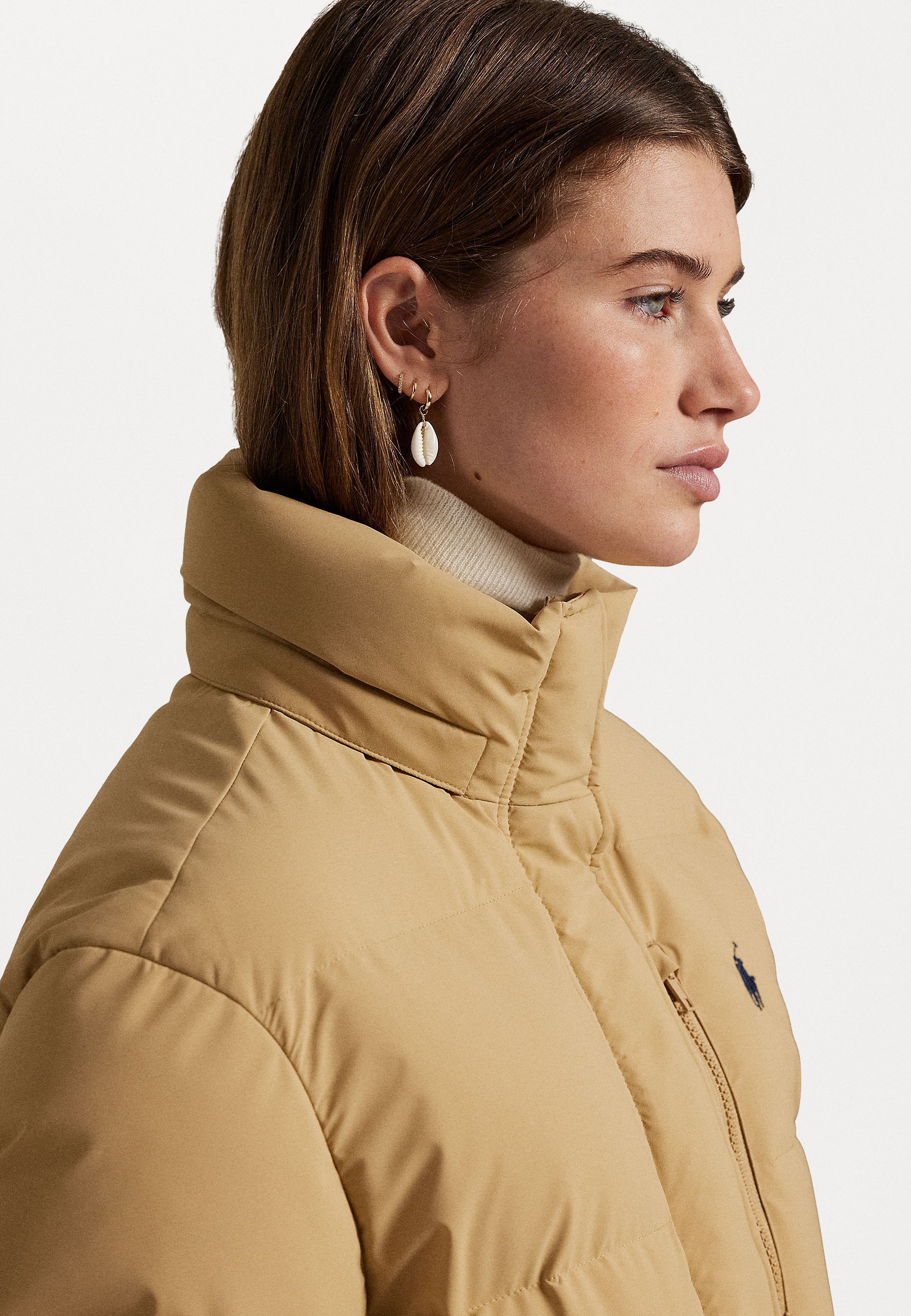 HOODED DOWN JACKET - Péřová bunda - black/white