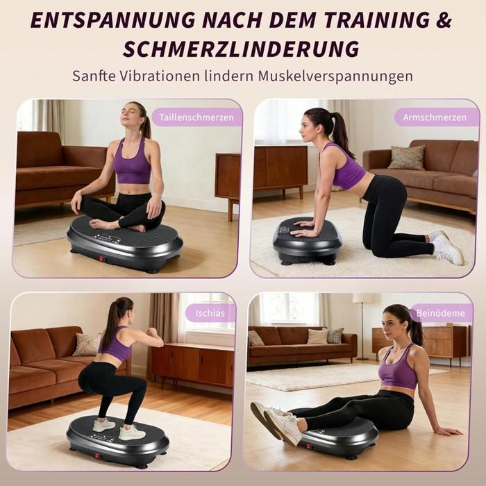 Vibration platform - NETTLIFE - Nettlife - 5 programs - 199 intensity levels - 200 kg load capacity (Bluetooth)
