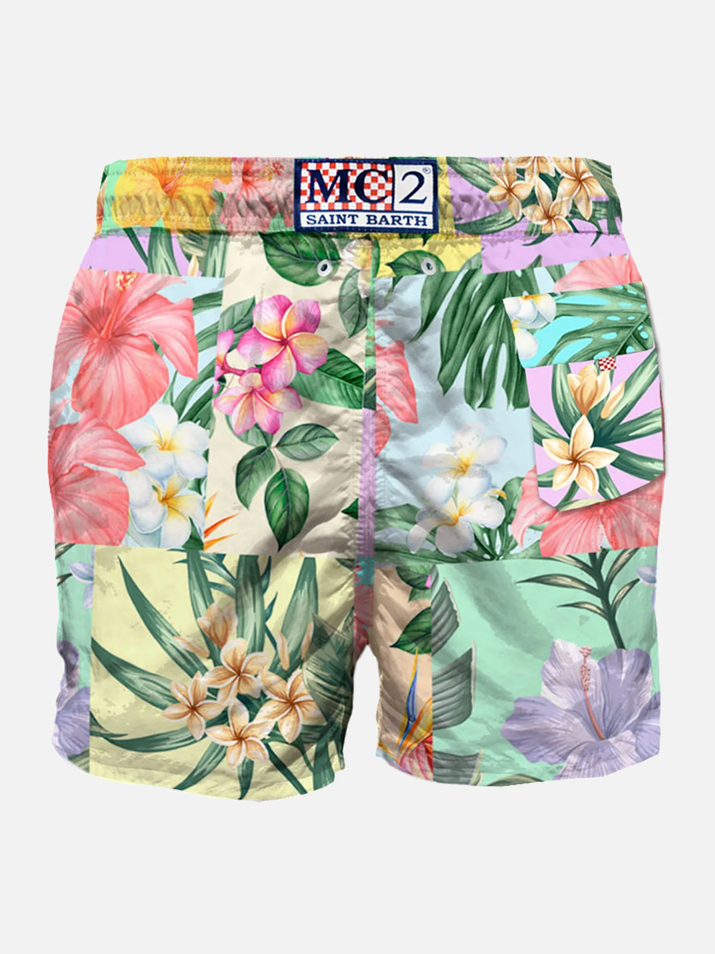 Patchflower badpak met middellange pijpen