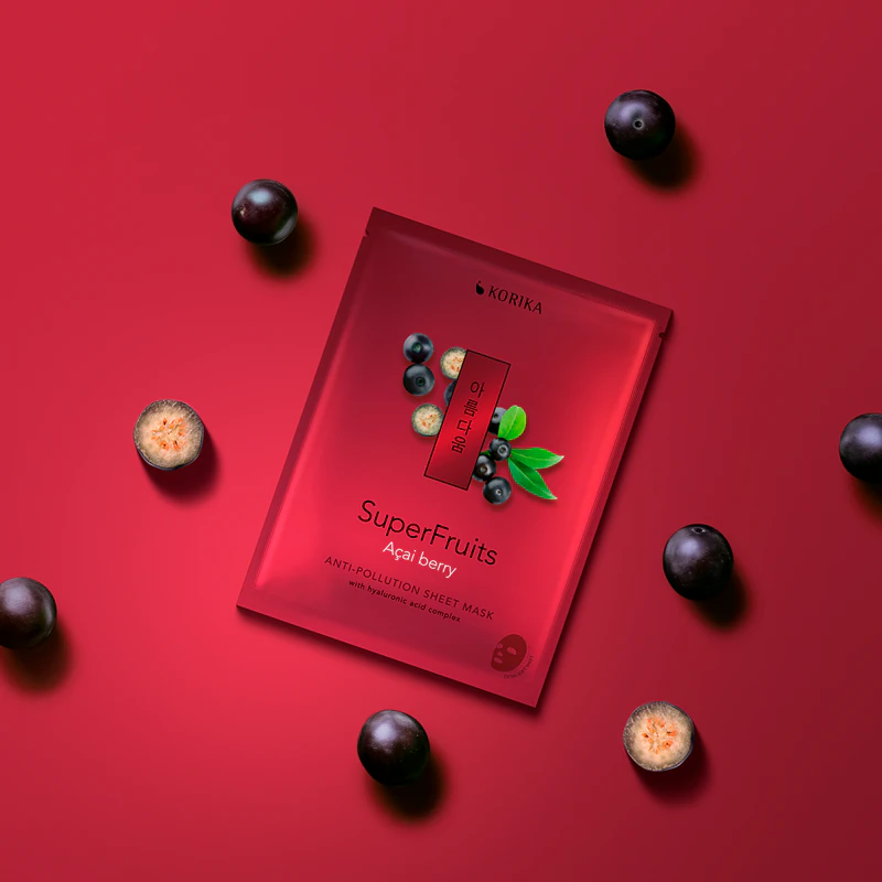 KORIKA SuperFruits Açaí - Máscara facial antipoluição com efeito desintoxicante