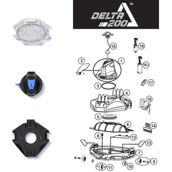 Limpiador robótico de piscinas KOKIDO Delta 200 - Asimétrico - Automático - Todos los tipos