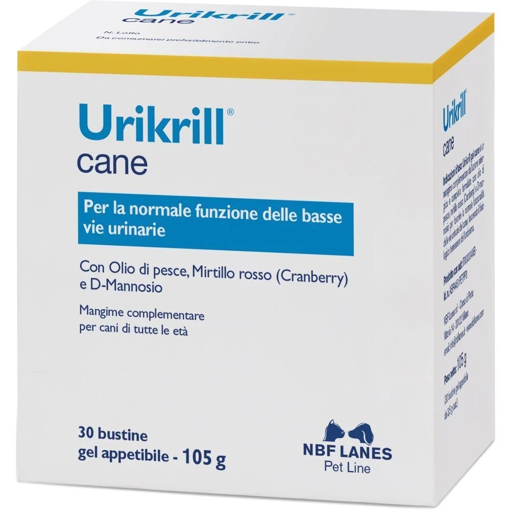NBF LANES Urikrill Dog Gel 30 sachês Alimento complementar