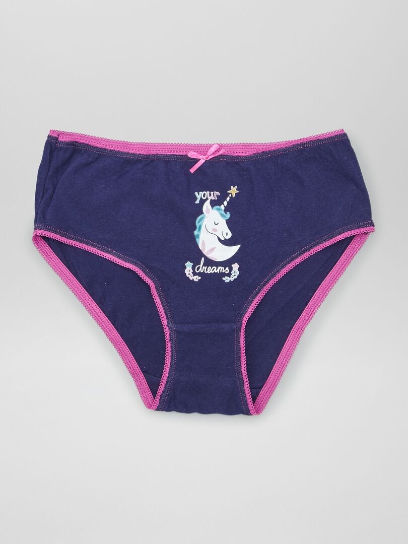 Set van 5 katoenen slips - ROZE