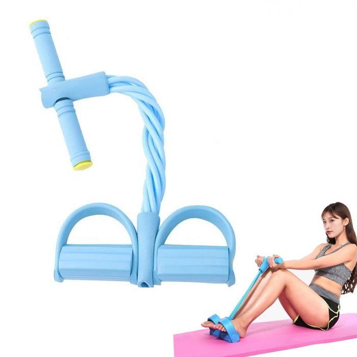 Dispositivo de entrenamiento abdominal - Máquina de ejercicios abdominales - Desarrollo muscular - 6 tubos - Cuerda elástica - Equipamiento deportivo -