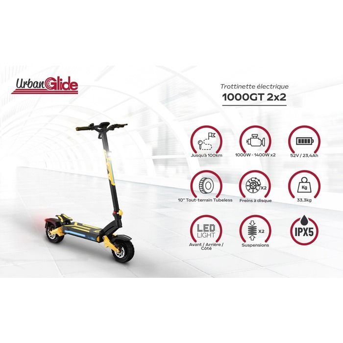 Urbanglide 1000GT 2x2 elektrische scooter - 23,4 Ah/52V