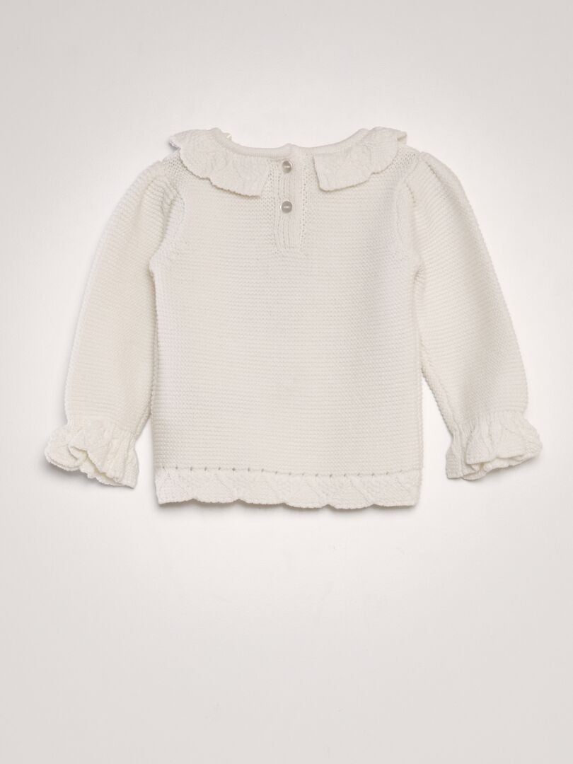 Opengebreide trui - BEIGE