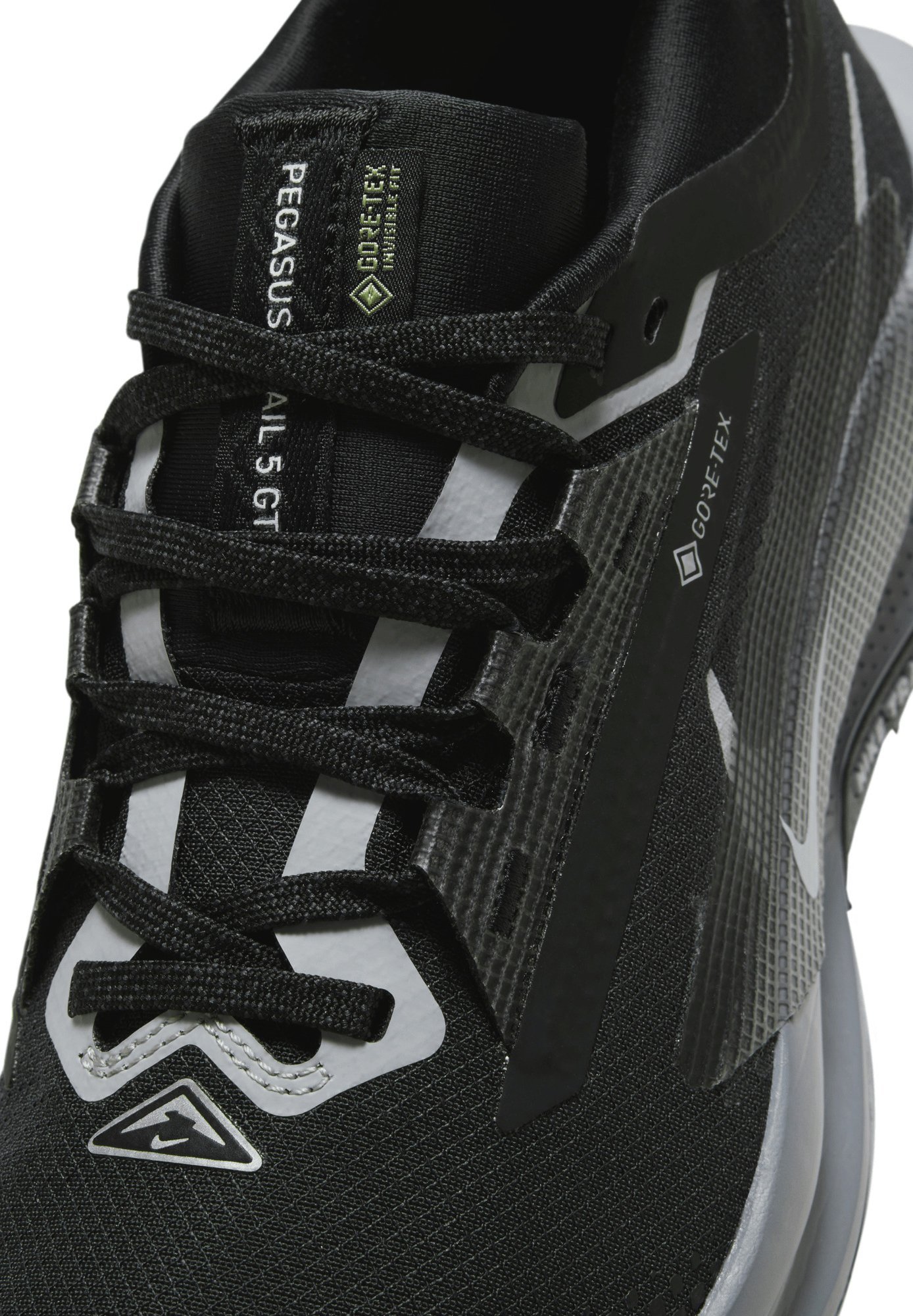 Nike Performance PEGASUS 5 - Trailrunning schoenen - zwart/wolfgrijs koelgrijs antraciet reflecterend zilver