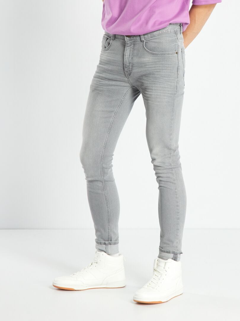 Calça jeans skinny ecológica - CINZA