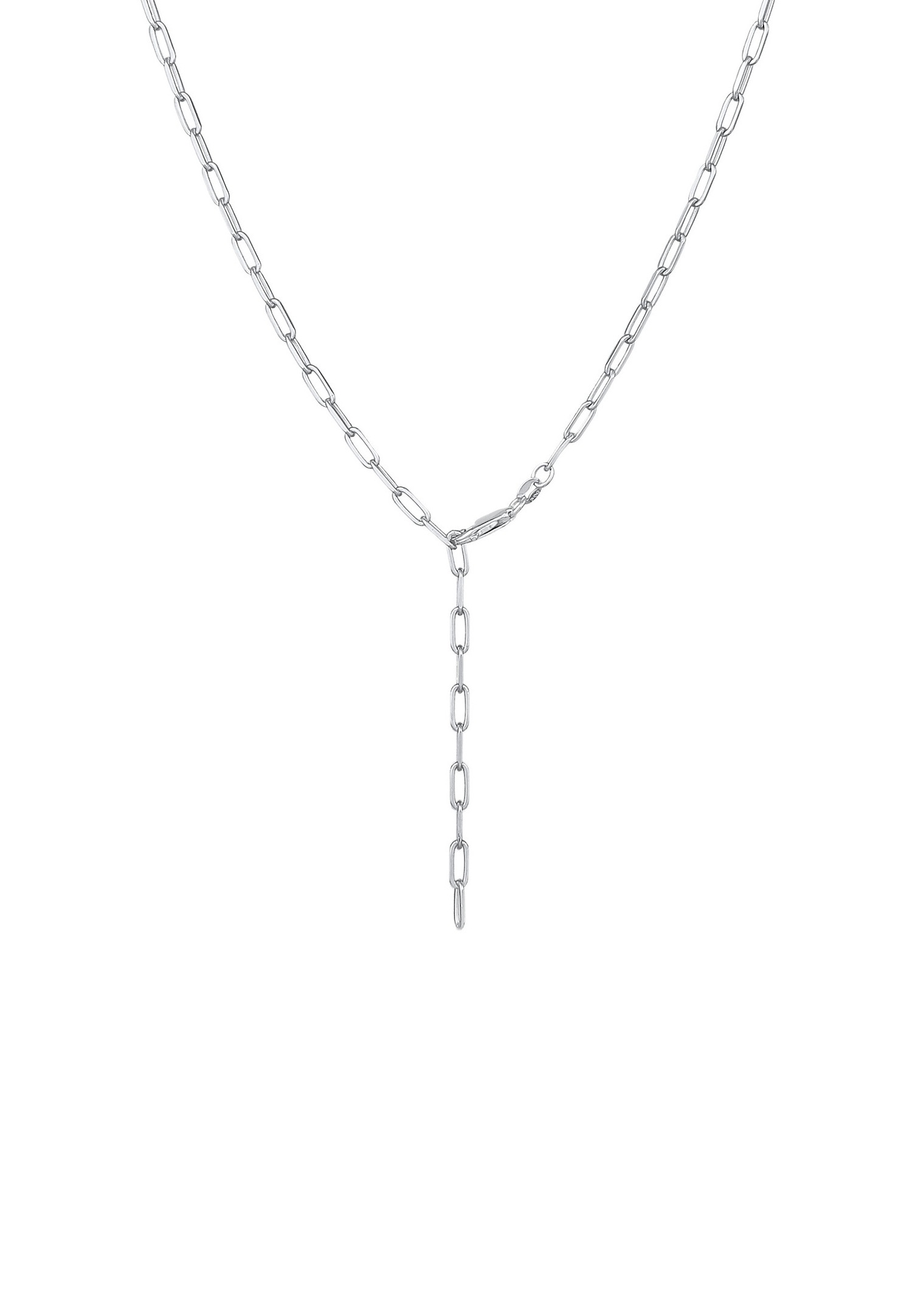 Elli Femmes Chaîne en Y Maillons Ovales Grossier Intemporel en argent sterling 925 plaqué or