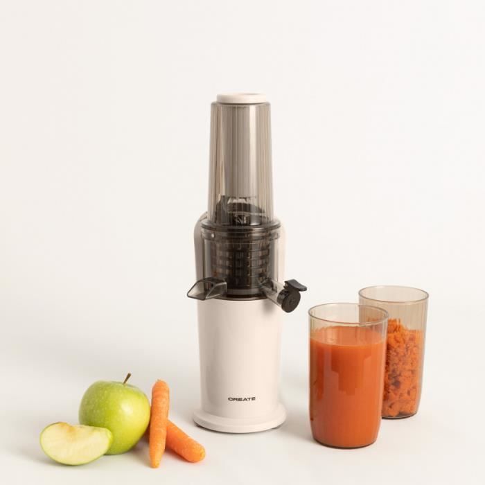 Extracteur de jus lent - Create - Mini - 150W - Fonction inverse - Format compact