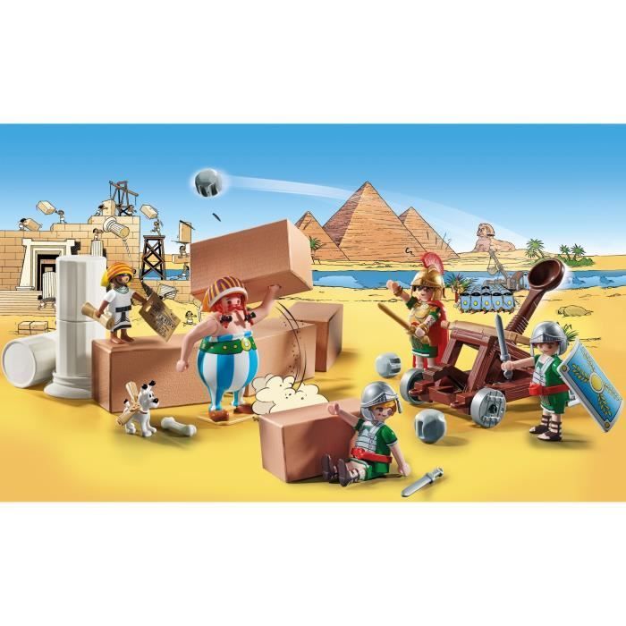 PLAYMOBIL 71268 Numerobis et la bataille du Palais, Siège des Romains, 56 pièces, Astérix