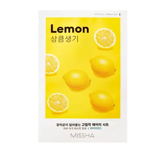 Missha Airy Fit Sheet Mask rozjaśniająca maseczka w płachcie Lemon 19ml