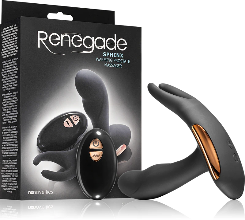 Massageador de próstata vibratório NS Novelties Renegade Sphinx com plugue anal