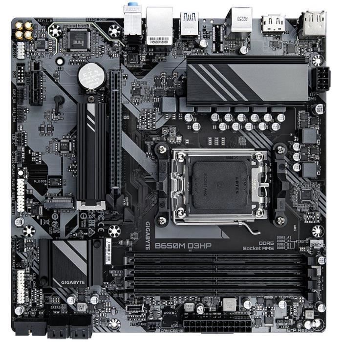Carte mère - GIGABYTE - B650M D3HP - Socket AM5 - DDR5 jusqu'à 7600 MHz - 2.5 GbE LAN