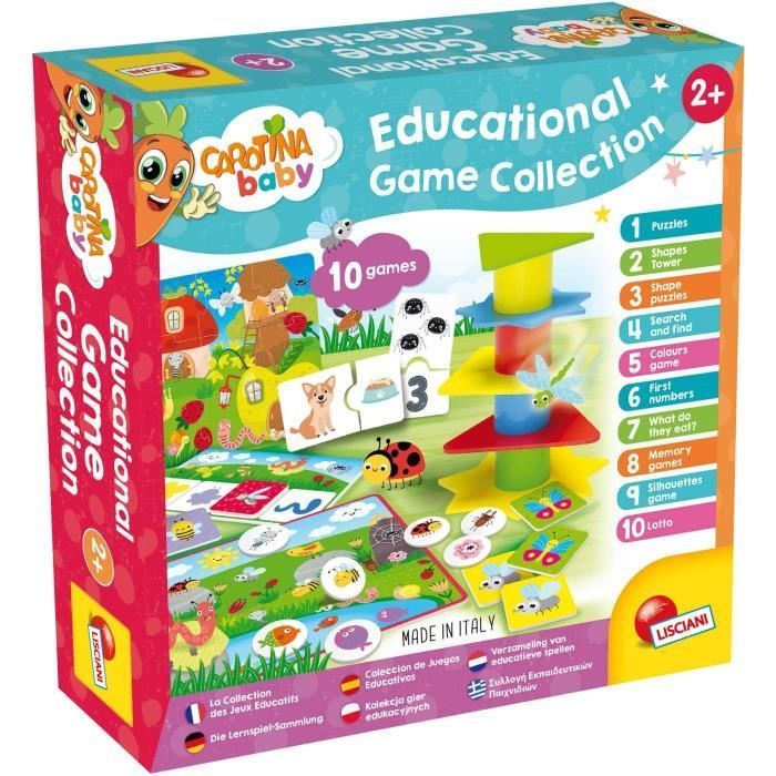 Colección de 10 juegos educativos - CAROTINA BABY - Torre de equilibrio, Rompecabezas progresivo