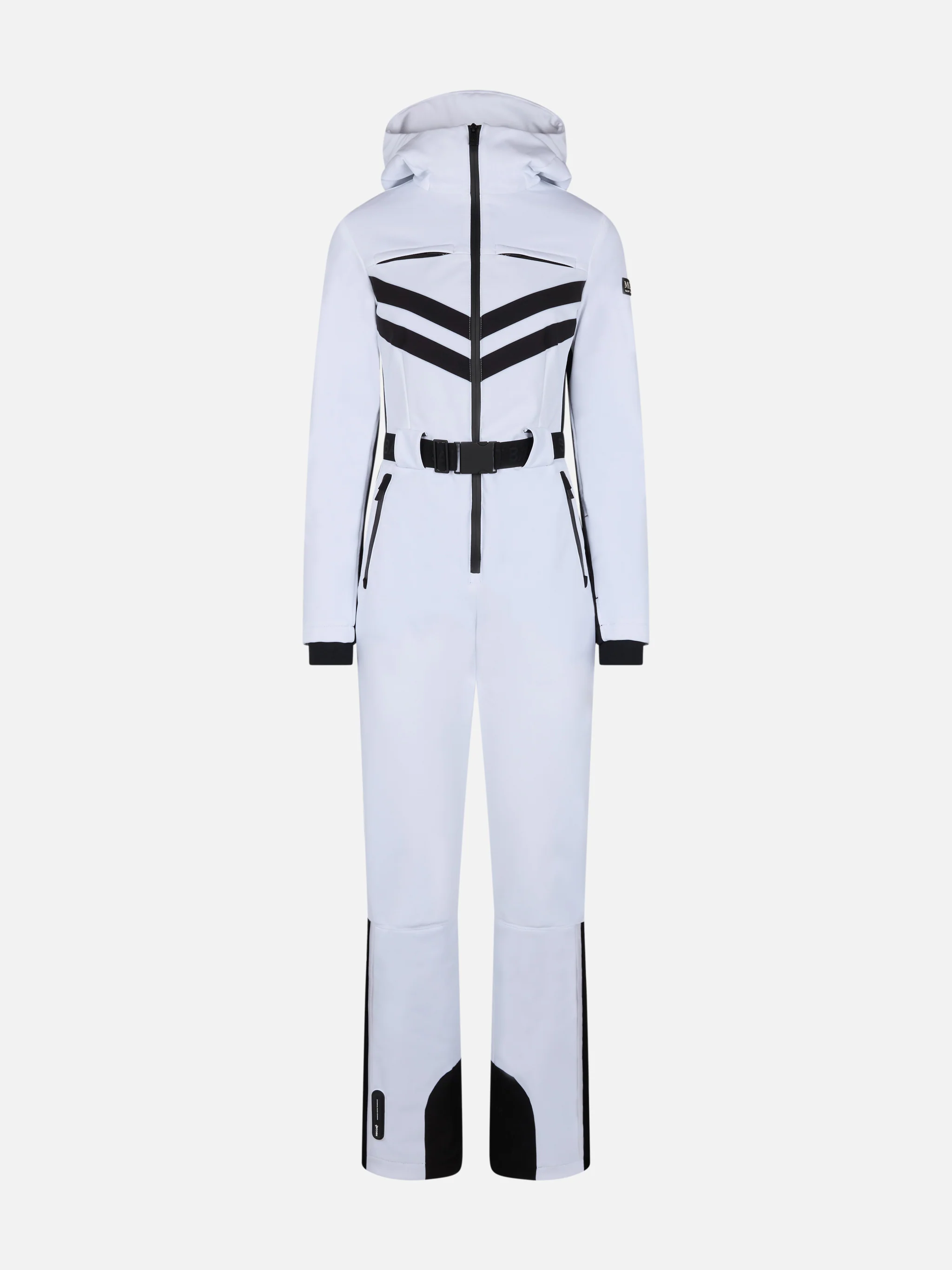 Traje de esquí blanco para mujer de Garmisch con tecnología RECCO®.