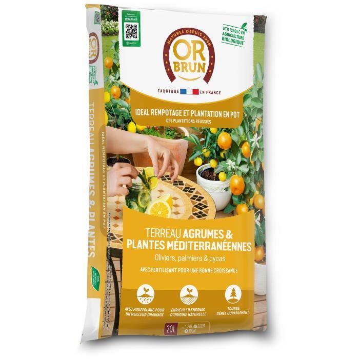 Sustrato para cítricos y plantas mediterráneas - OR BRUN - OBRTAG20N - 20 L