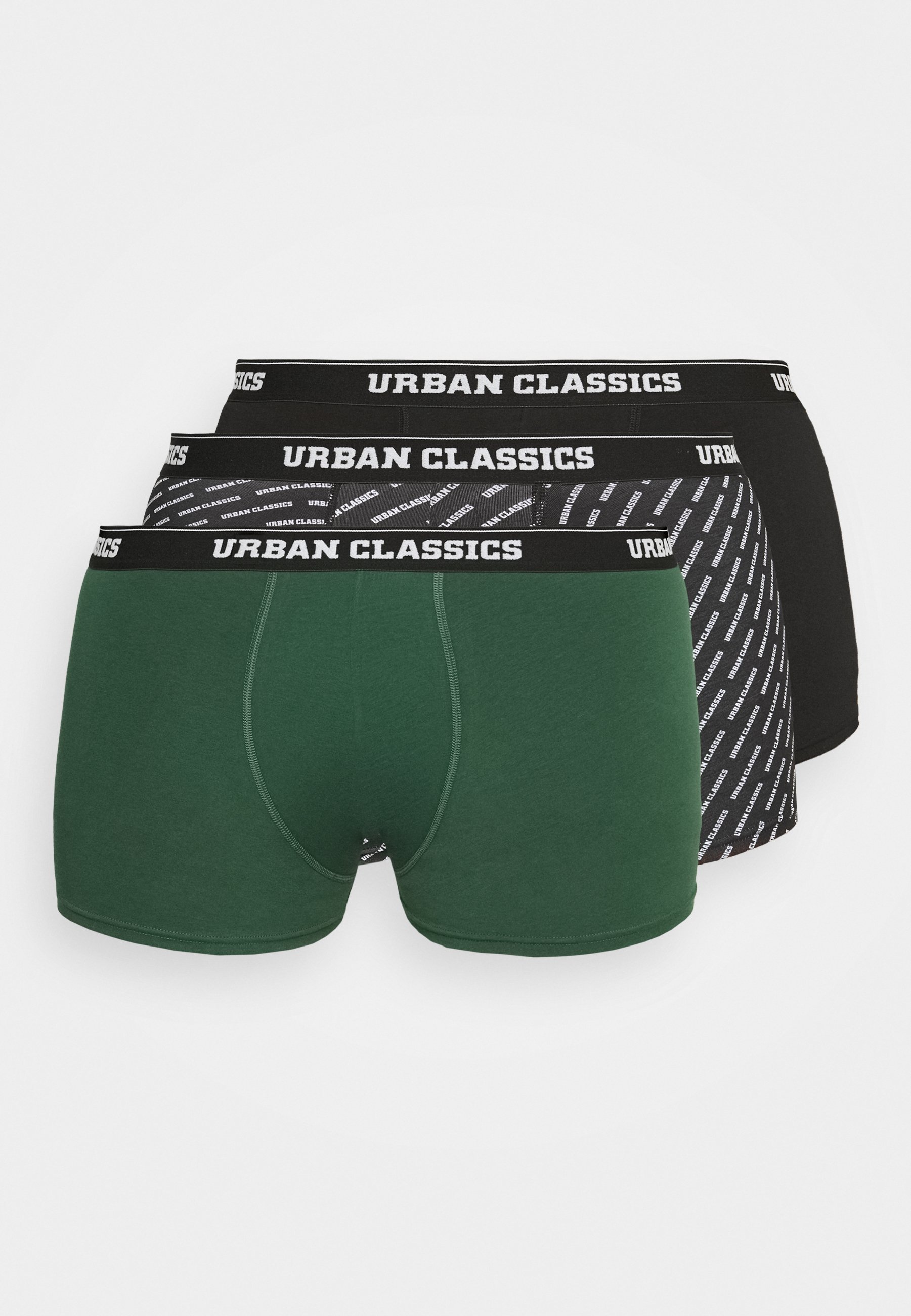 Urban Classics 3-pack - Boxershorts - donkergroen/zwart