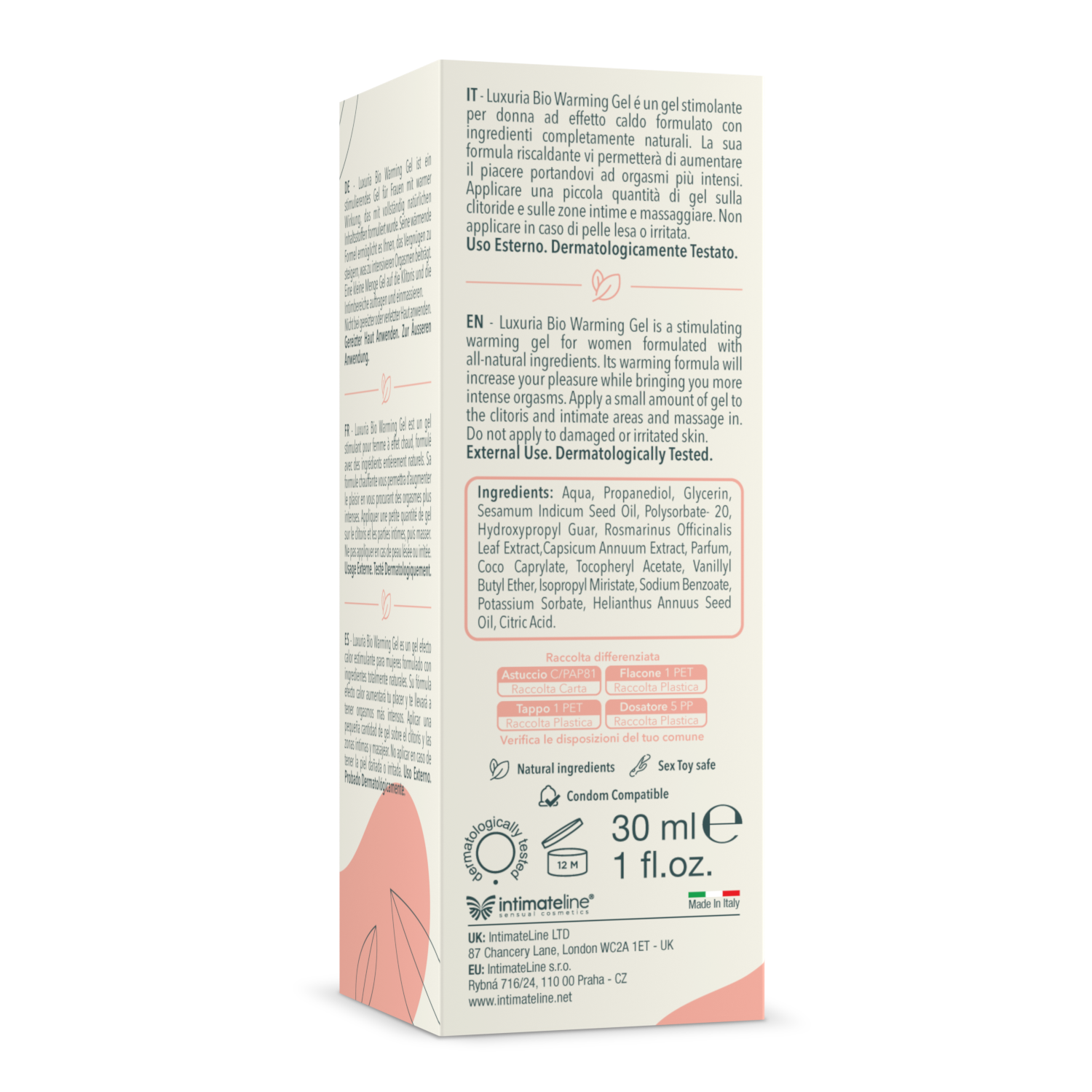 Ζελ θερμότητας IntimateLine Luxuria BIO
