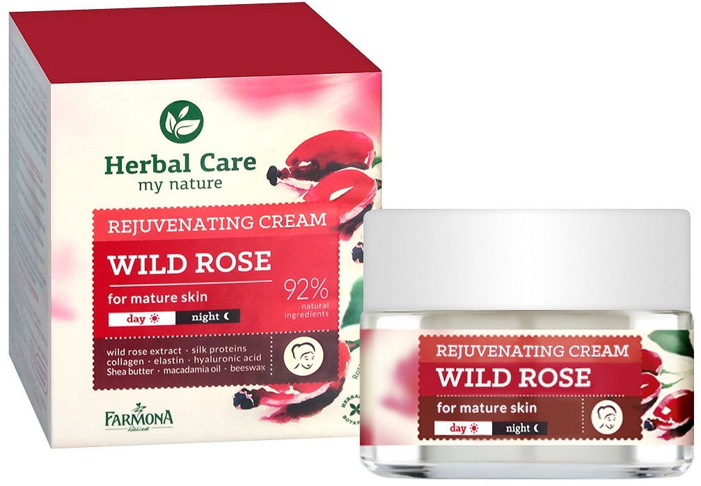 Herbal Care krema za podmlađivanje s divljom ružom Hidratantne kreme za lice