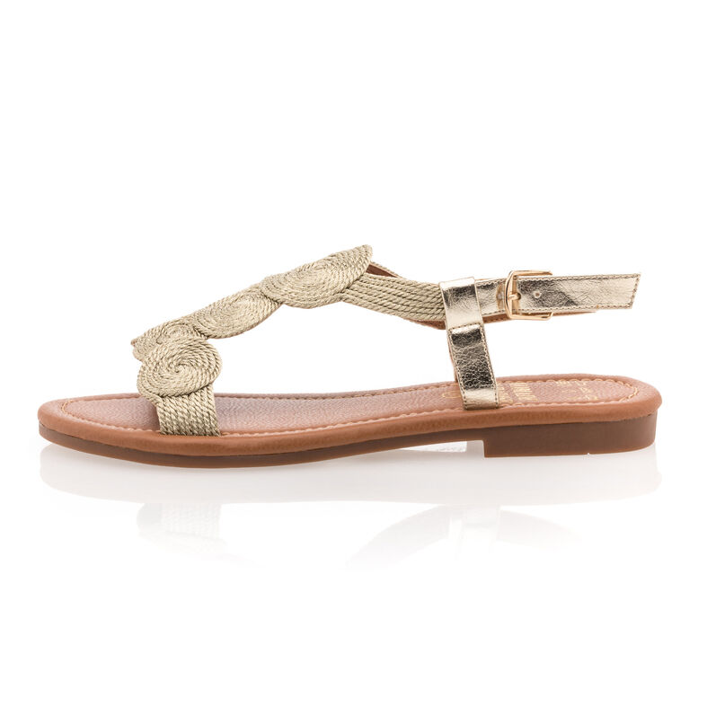 Gelbe Damensandalen / Zehenfreie Schuhe