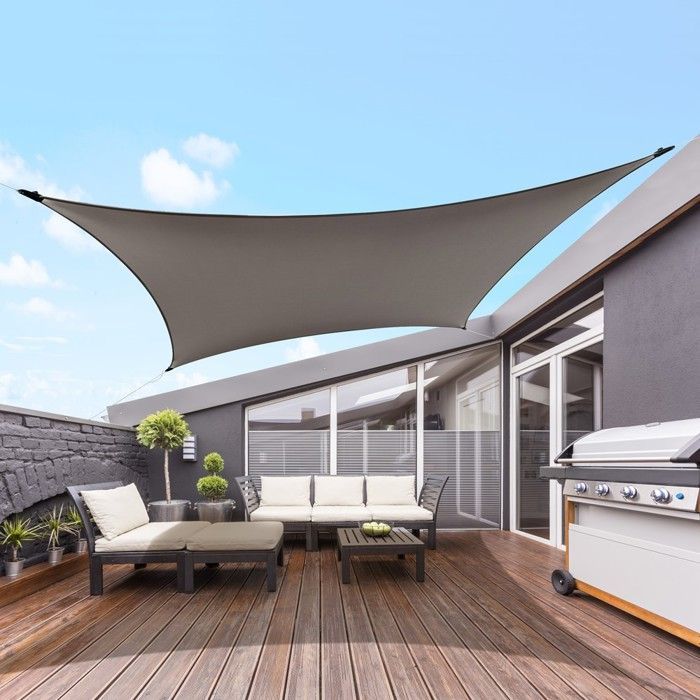 Vela de sombra rectangular extensible