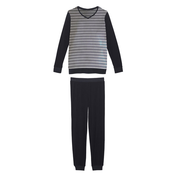 Terrycloth pajamas, black