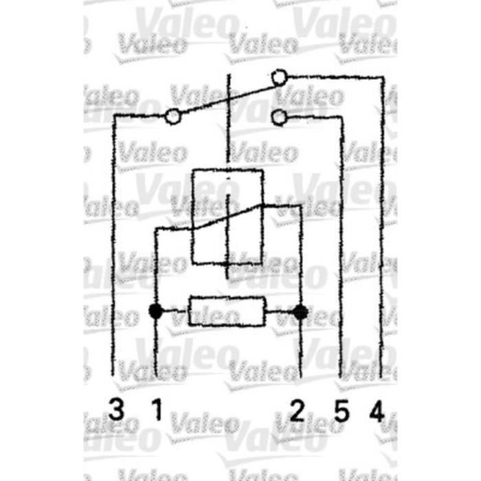 Microrelé 12V-15/25A con resistencia de 1 rt - VALEO - 643824