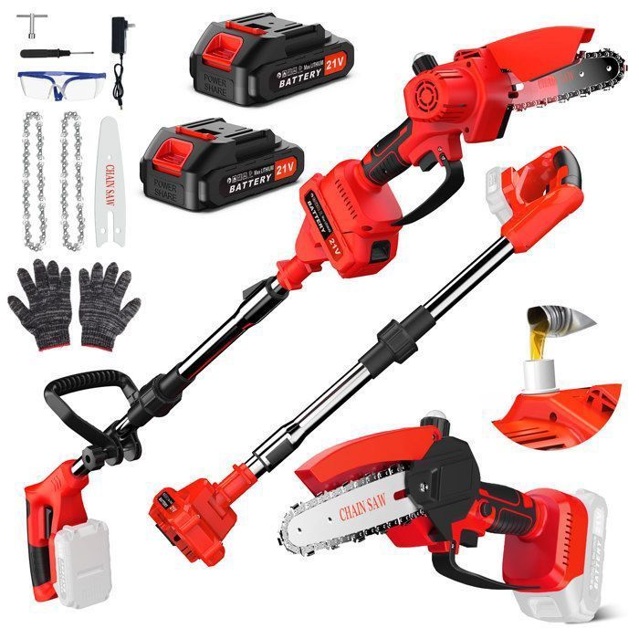 Podadora de pértiga - TANBABY - 8 pulgadas - 600 W - Telescópica - Lubricación automática