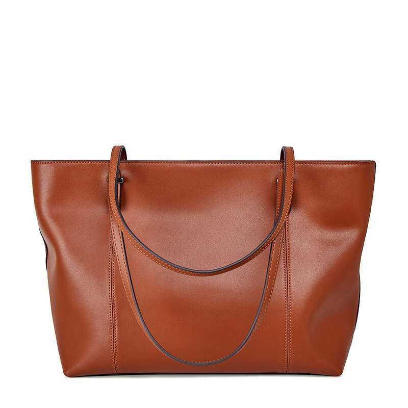 Sac à bandoulière femme grande capacité en cuir véritable, collection 2021, marque de créateur haut de gamme, nouveau sac cabas.
