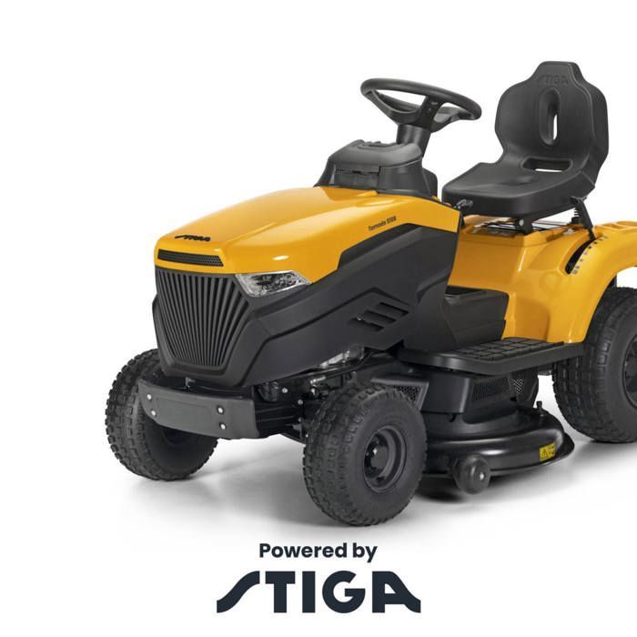 STIGA TORNADO 5108 TUINTRACTOR, 108 CM, 452 CM³ – ZIJWISSELING, STALEN VOORAS – GAZONS TOT 6.000 M²