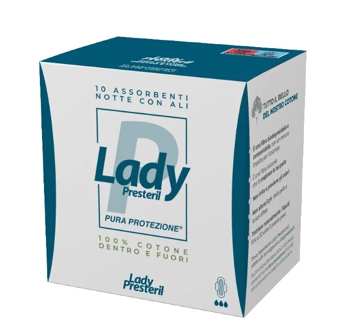 LADY PRESTERIL Lady Presteril Baumwoll-Nachtbinden mit Flügeln, 10 Stück, Reiner Schutz