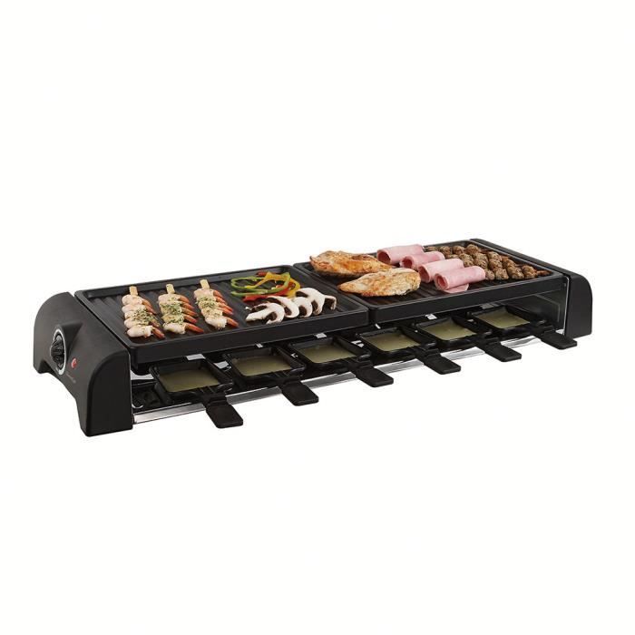 LIVOO DOC185 Raclettegrill voor 12 personen - Zwart