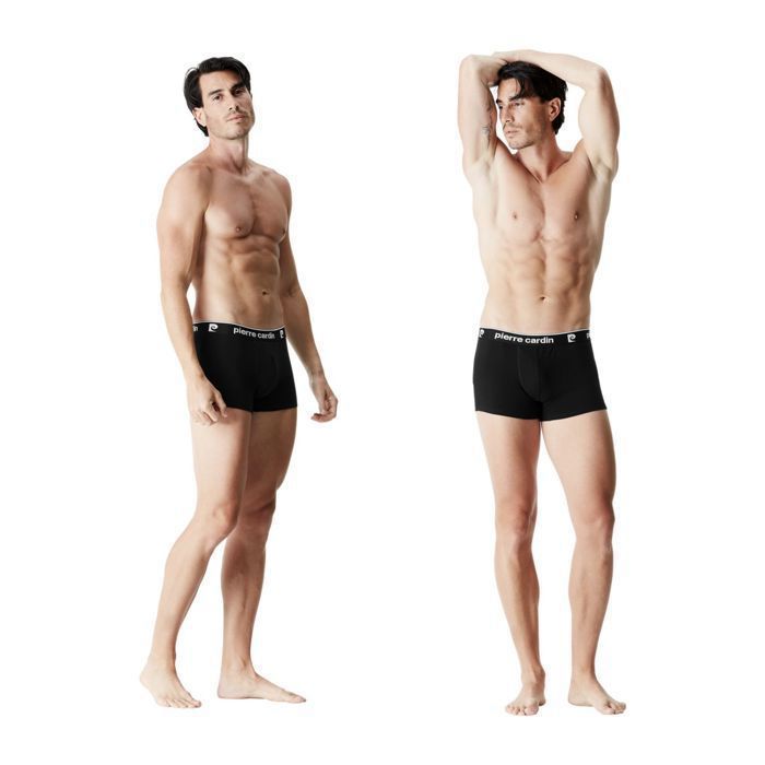 Pierrecardin Boxer Homme  Caleçon Homme - Noir  (Lot de 4)