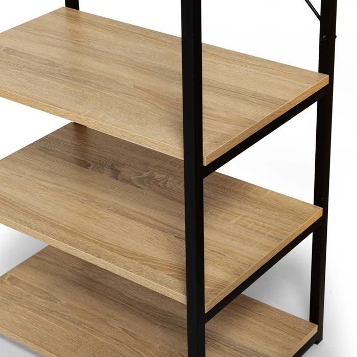 IDMARKET Dressing modulable double penderie étagère L. 180 cm DETROIT design industriel