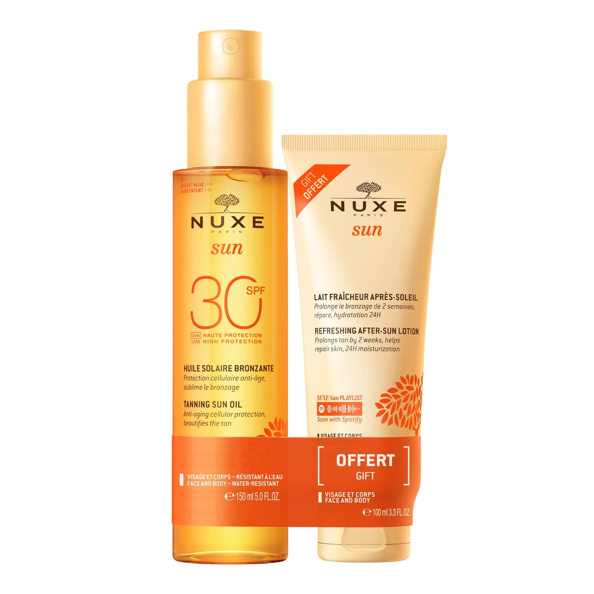 Sun Duo Olio Solare SPF30 + Latte Doposole - Coffret Solare, Cofanetto Solare, Olio solare corpo alta prot., Solare viso alta prot., Latte corpo doposole, Doposole viso