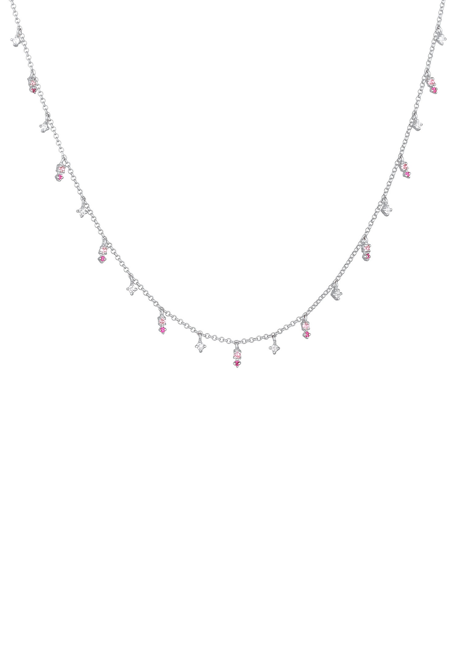Elli Femmes pendentif étincelant avec cristal Pink Rose en argent sterling 925