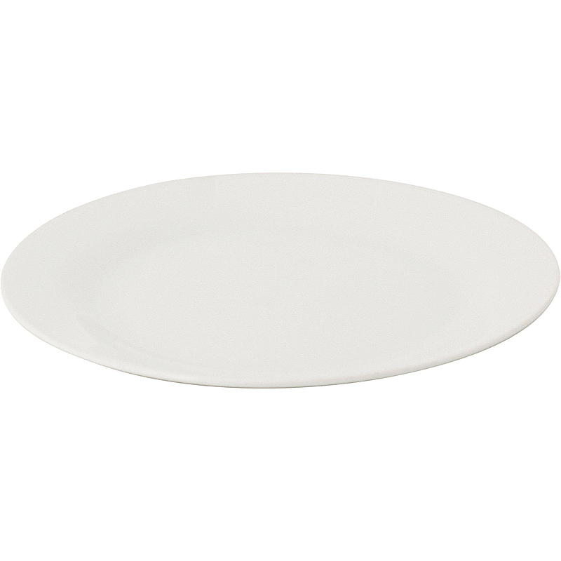 Piatto piano, diametro 20,5 cm, porcellana bianca