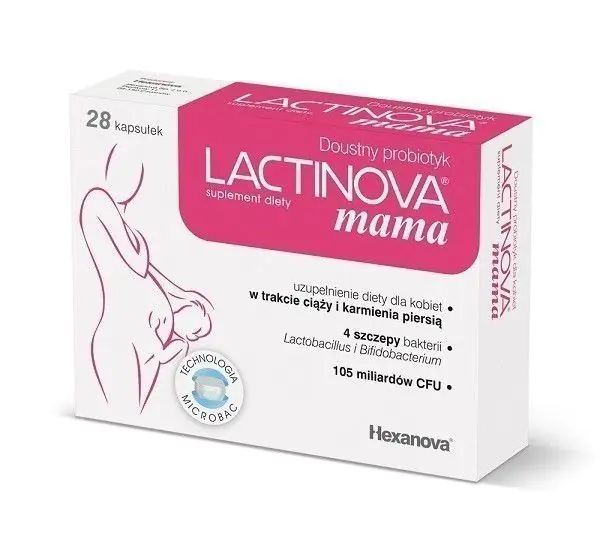 Lactinova Mama Doustny synbiotyk dla kobiet w ciąży i karmiących piersią kapsułki