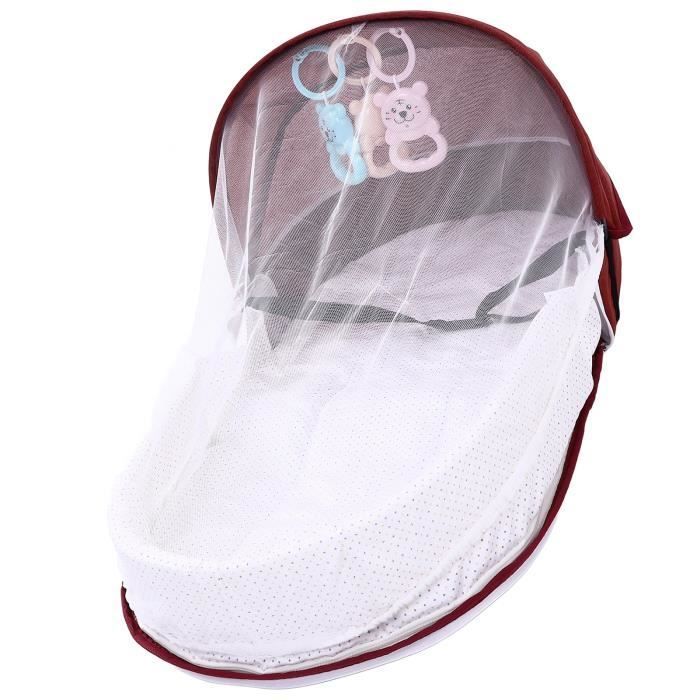 KIMISS berceau de voyage pour bébé Lit de bébé pliable en tissu doux moustiquaire portable nourrissons voyage lit de couchage