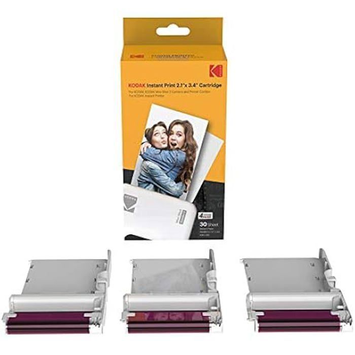 Papier Photo Kodak - Cartouche 30 Photos - Mini Shot Combo - Sublimation Thermique