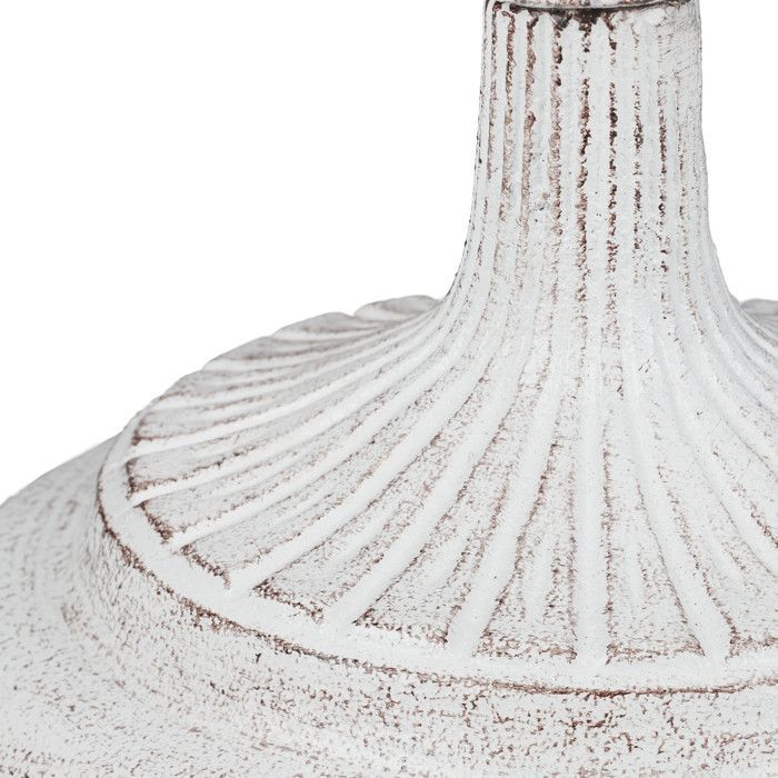 Relaxdays Abreuvoir en fonte, bain avec pied pour oiseaux sauvages, jardin, design antique, 74,5 cm de haut, blanc