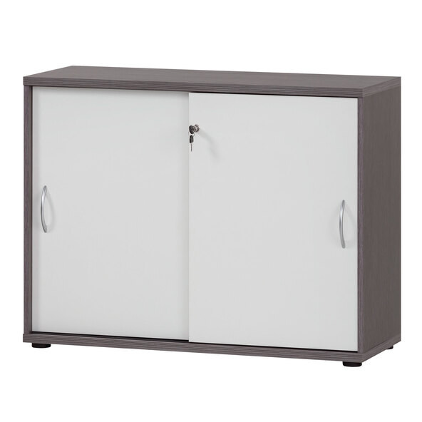 Serie 4000 arkivskåp 4700, askgrått/vit matt
