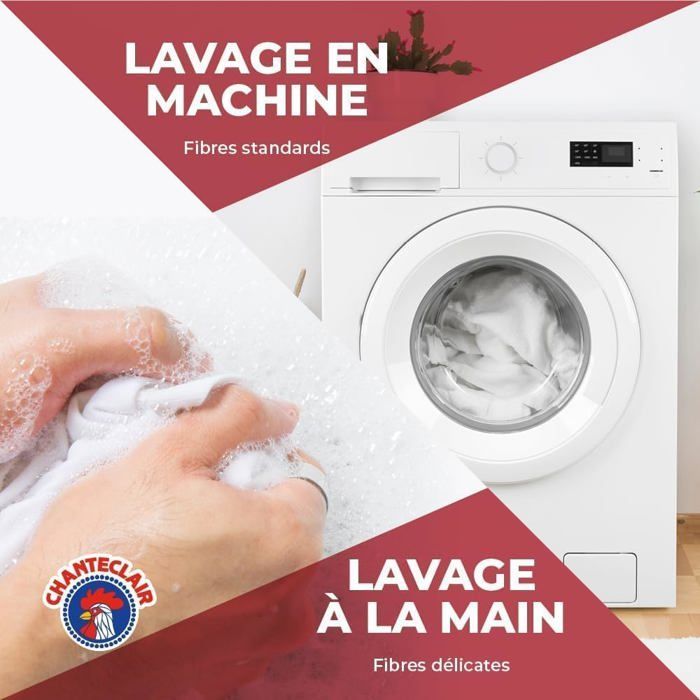 Chanteclair-Lessive Liquide Concentrées Marseille,Enrichie au Dégraissant,Ultra Détachantes et Efficaces,40 lavages-1800 ml x 3