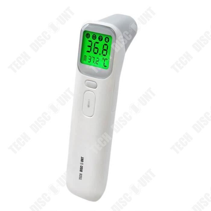 Termômetro digital de testa TD® sem contato com visor LCD, branco.