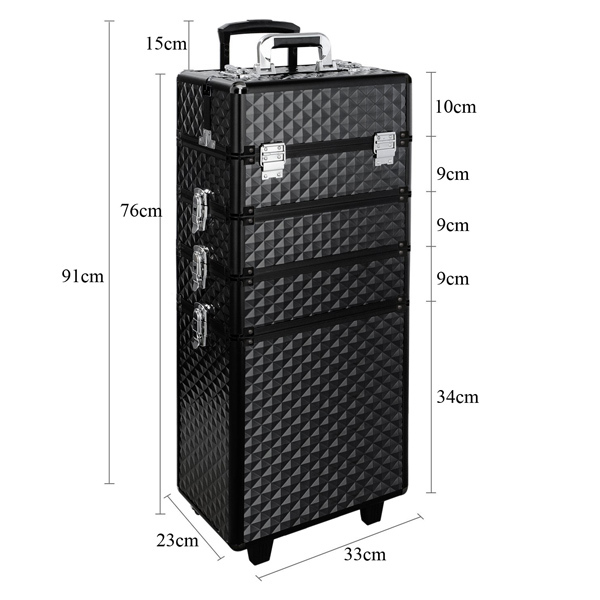 Livingandhome 4-in-1 Profi-Make-up-Koffer