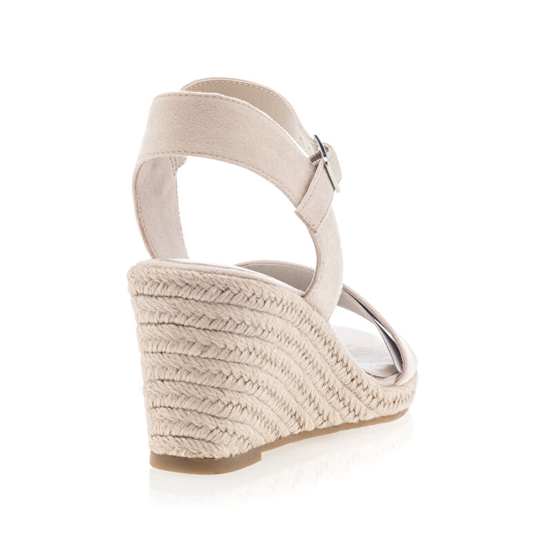 Beige espadriller med tausåle til dame