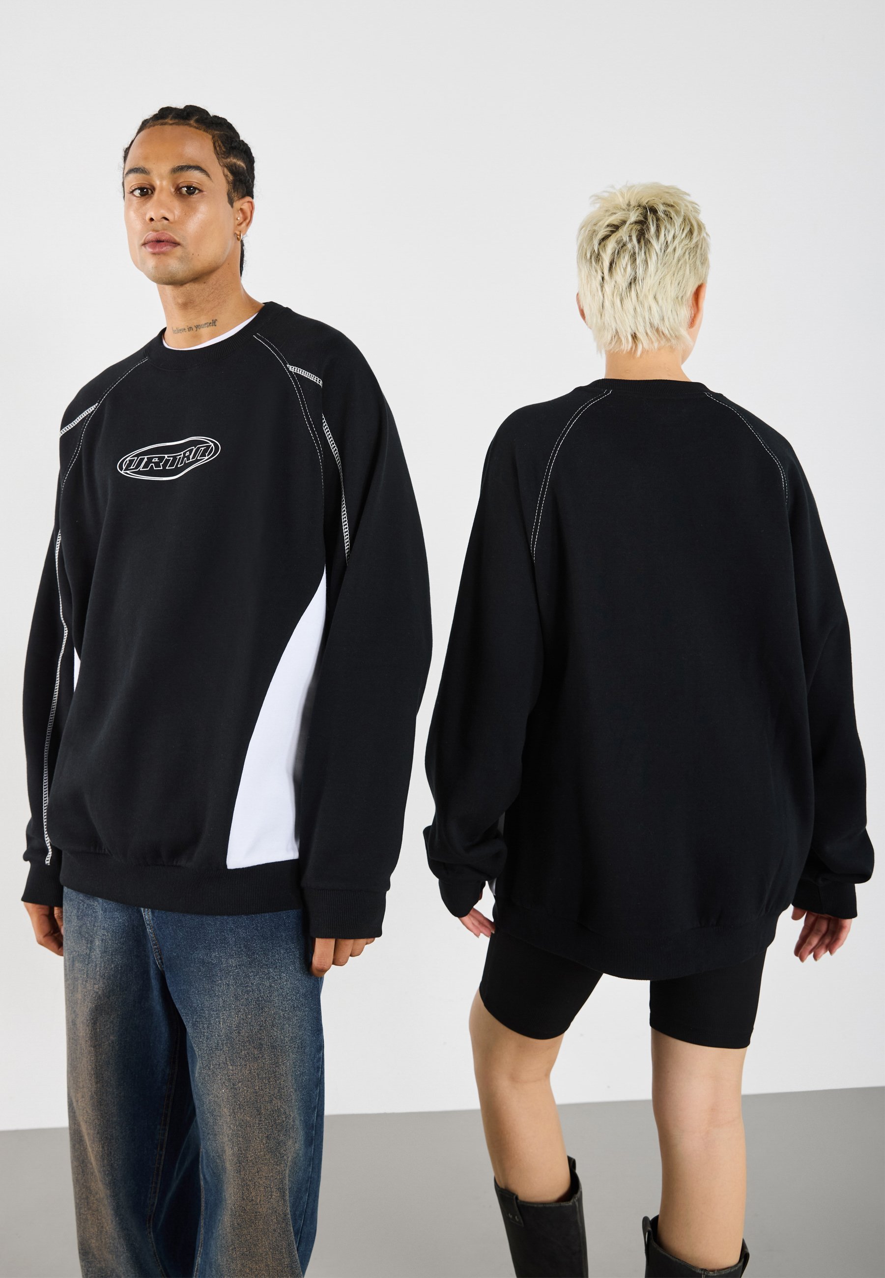 YOURTURN UNISEX - Bluza - prawdziwa czerń